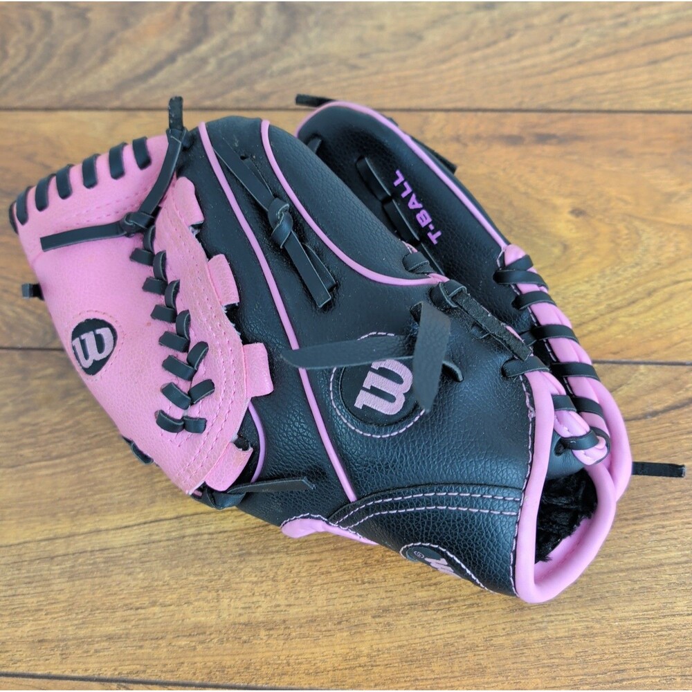Wilson A200 Youth T-Ball Mitt GLOVE 10" Pink/Black Right Hand Throw A0200TBGIRL